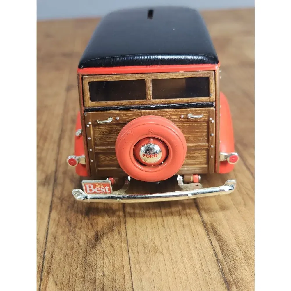 ERTL 1940 Ford Woody Wagon Do It Best 1:25 Diecast Coin Bank Red Woodgrain